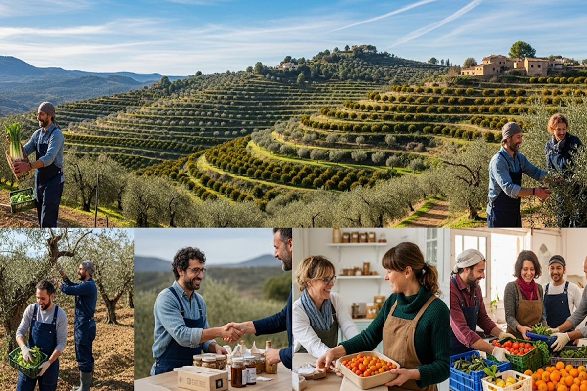 Granja ecologica con productos frescos